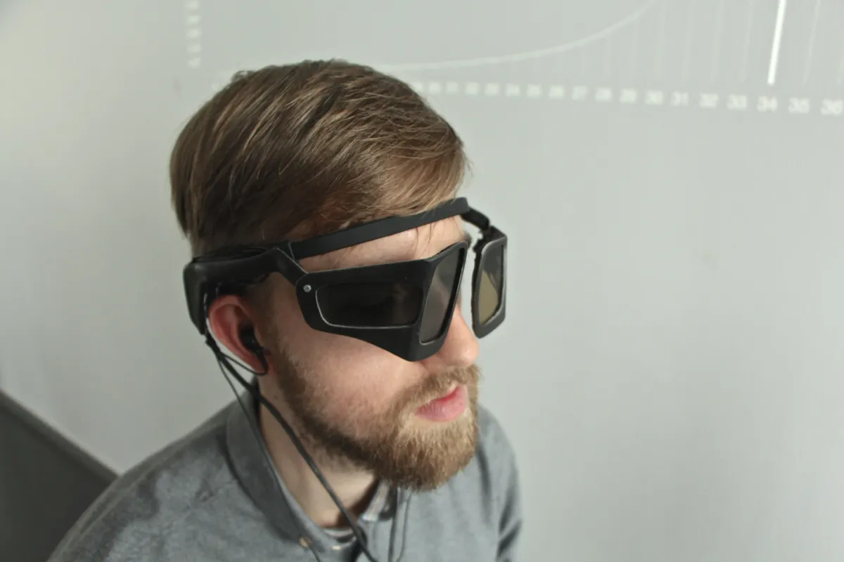 We reinvented the Mindmachine a device using pulsing rhythmic sound and flashing light to alter the frequency of the user's brainwaves and combined it with an EEG in order to create a sensory feedback loop.